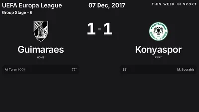 Report: Guimaraes vs Konyaspor (2017-12-07)