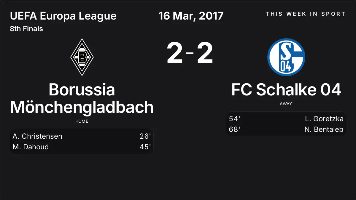 Report: Borussia Mönchengladbach vs FC Schalke 04 (2017-03-16)