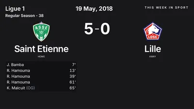 Report: Saint Etienne vs Lille (2018-05-19)