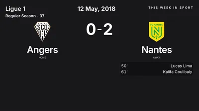 Report: Angers vs Nantes (2018-05-12)