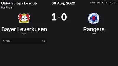 Report: Bayer Leverkusen vs Rangers (2020-08-06)