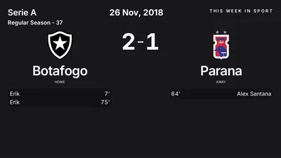Report: Botafogo vs Parana (2018-11-26)