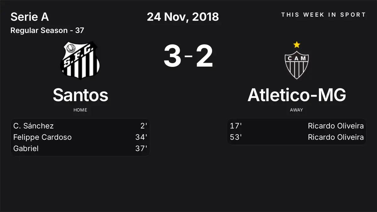 Report: Santos vs Atletico-MG (2018-11-24)