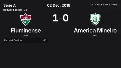 Report: Fluminense vs America Mineiro (2018-12-02)