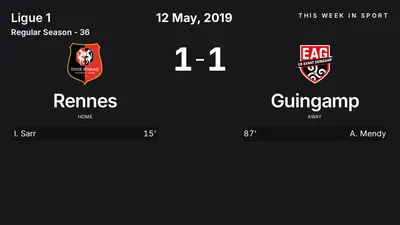 Report: Rennes vs Guingamp (2019-05-12)