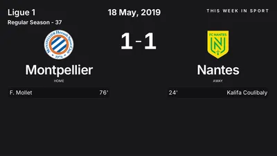 Report: Montpellier vs Nantes (2019-05-18)
