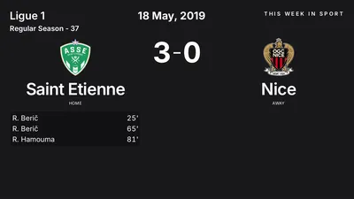 Report: Saint Etienne vs Nice (2019-05-18)
