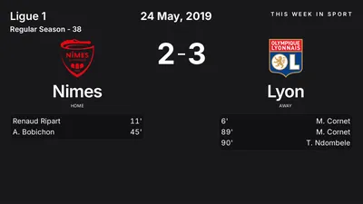 Report: Nimes vs Lyon (2019-05-24)