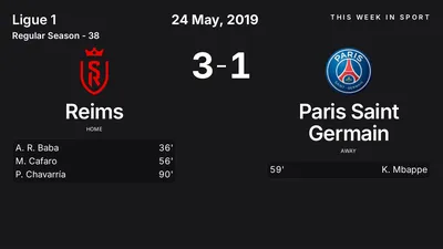 Report: Reims vs Paris Saint Germain (2019-05-24)