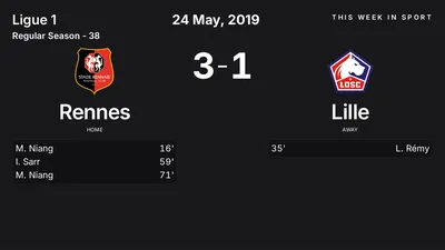 Report: Rennes vs Lille (2019-05-24)