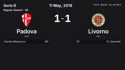 Report: Padova vs Livorno (2019-05-11)