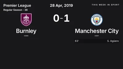Report: Burnley vs Manchester City (2019-04-28)