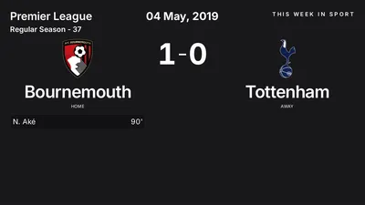 Report: Bournemouth vs Tottenham (2019-05-04)