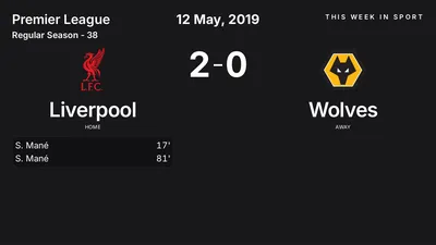 Report: Liverpool vs Wolves (2019-05-12)
