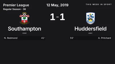 Report: Southampton vs Huddersfield (2019-05-12)
