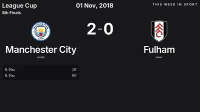 Report: Manchester City vs Fulham (2018-11-01)