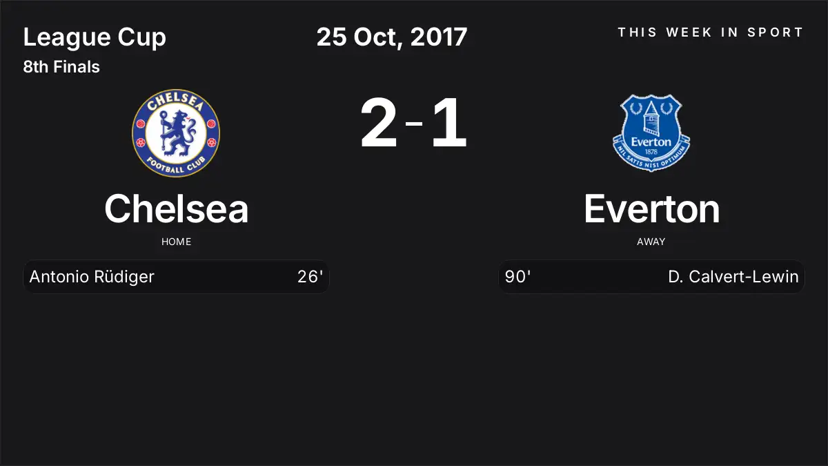 Report: Chelsea vs Everton (2017-10-25)