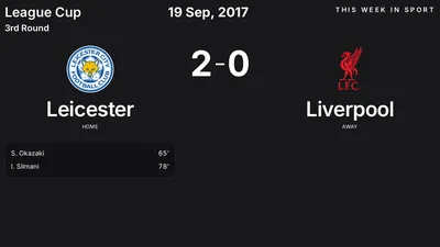 Report: Leicester vs Liverpool (2017-09-19)