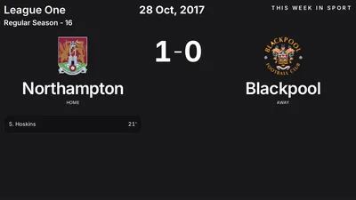 Report: Northampton vs Blackpool (2017-10-28)