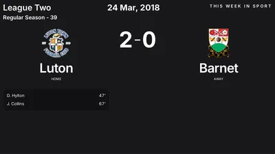 Report: Luton vs Barnet (2018-03-24)