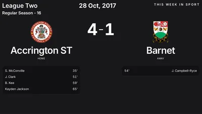 Report: Accrington ST vs Barnet (2017-10-28)