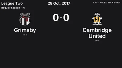 Report: Grimsby vs Cambridge United (2017-10-28)
