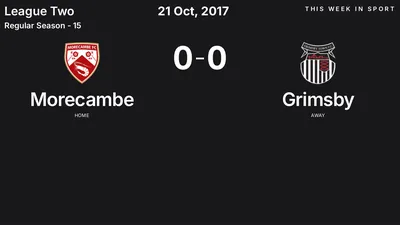 Report: Morecambe vs Grimsby (2017-10-21)
