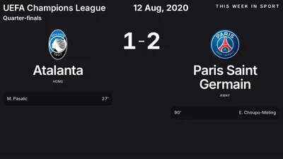 Report: Atalanta vs Paris Saint Germain (2020-08-12)