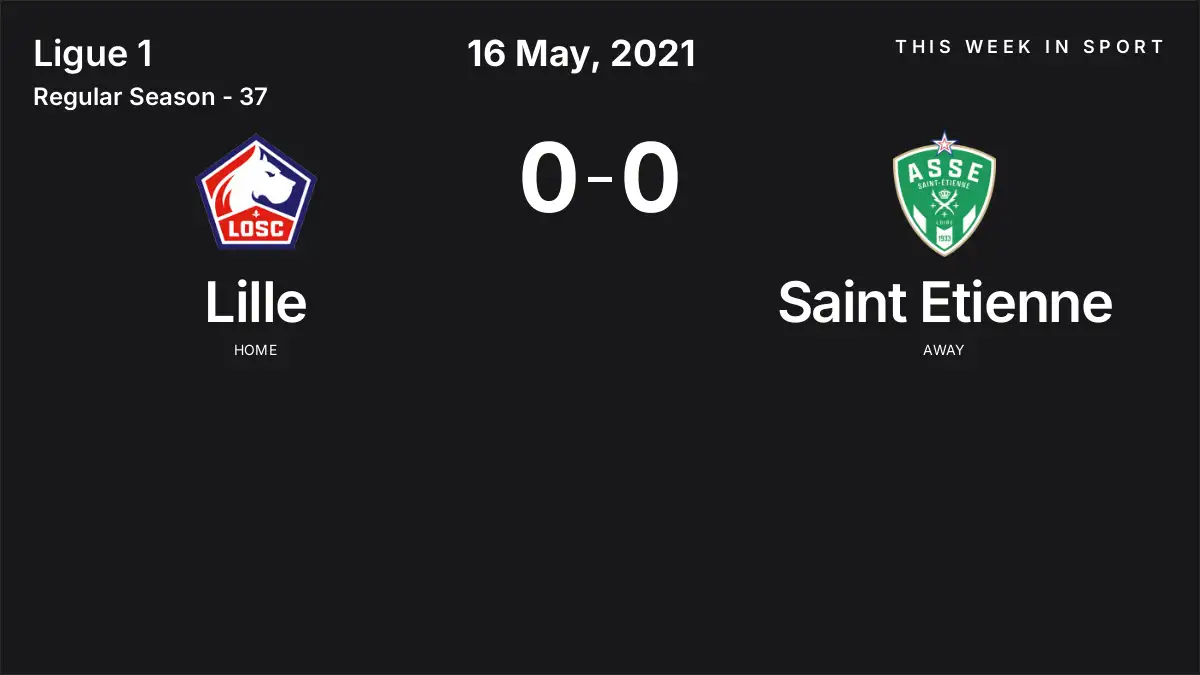 Report: Lille vs Saint Etienne (2021-05-16)