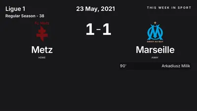 Report: Metz vs Marseille (2021-05-23)