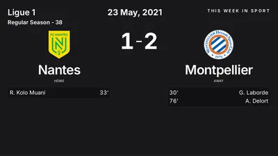 Report: Nantes vs Montpellier (2021-05-23)