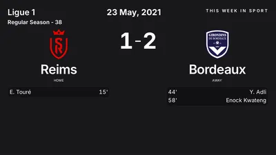 Report: Reims vs Bordeaux (2021-05-23)
