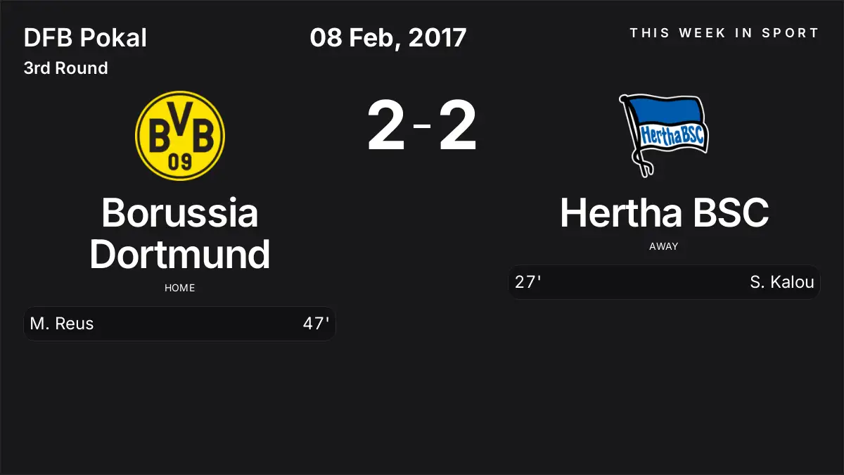 Report: Borussia Dortmund vs Hertha BSC (2017-02-08)