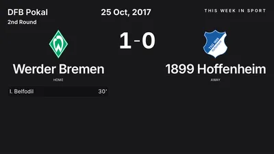 Report: Werder Bremen vs 1899 Hoffenheim (2017-10-25)