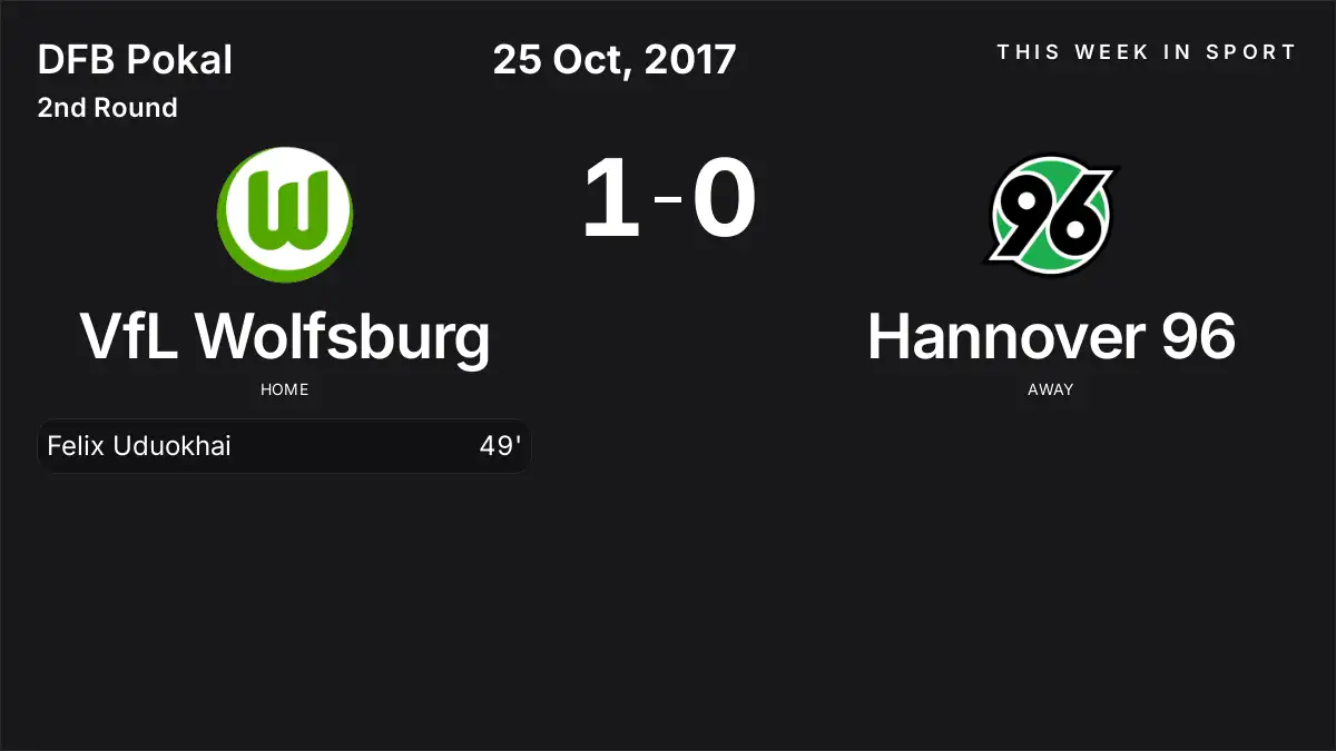 Report: VfL Wolfsburg vs Hannover 96 (2017-10-25)