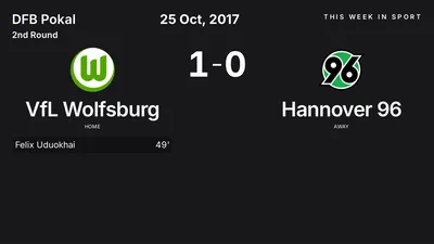 Report: VfL Wolfsburg vs Hannover 96 (2017-10-25)