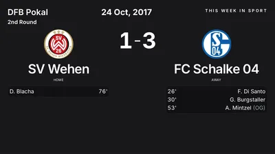 Report: SV Wehen vs FC Schalke 04 (2017-10-24)