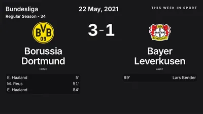 Report: Borussia Dortmund vs Bayer Leverkusen (2021-05-22)