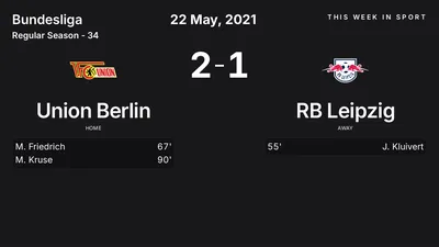 Report: Union Berlin vs RB Leipzig (2021-05-22)