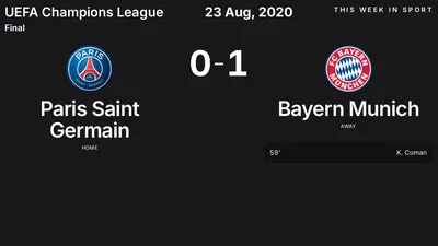 Report: Paris Saint Germain vs Bayern Munich (2020-08-23)