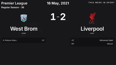 Report: West Brom vs Liverpool (2021-05-16)