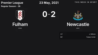 Report: Fulham vs Newcastle (2021-05-23)