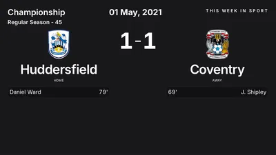 Report: Huddersfield vs Coventry (2021-05-01)