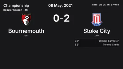 Report: Bournemouth vs Stoke City (2021-05-08)