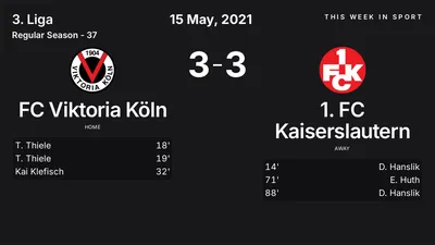 Report: FC Viktoria Köln vs 1. FC Kaiserslautern (2021-05-15)