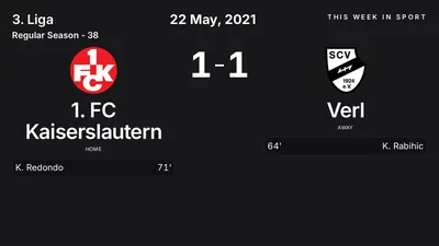 Report: 1. FC Kaiserslautern vs Verl (2021-05-22)