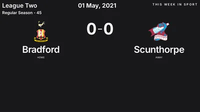 Report: Bradford vs Scunthorpe (2021-05-01)