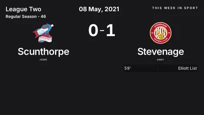 Report: Scunthorpe vs Stevenage (2021-05-08)