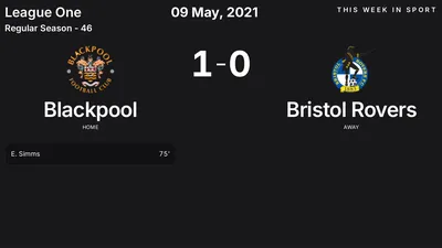 Report: Blackpool vs Bristol Rovers (2021-05-09)