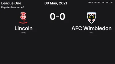 Report: Lincoln vs AFC Wimbledon (2021-05-09)